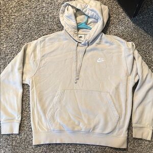 Nike Cream Sweatshirt with Hood and Relaxed Fit